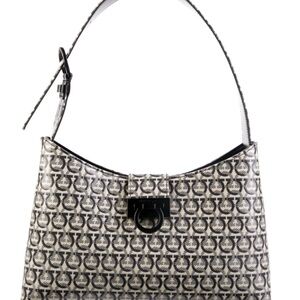 Salvatore Ferragamo Monochrome Patterned Shoulder Bag